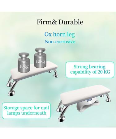 LOVEVLOGY Manicure Hand Rest Nail Arm Rest Nail Hand Rest Professional Salon Nail Art Cushion for Nails White - Buy Online on GoSupps.com