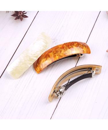 6 Large Tortoise Hair Clips for Fine & Medium-Thick Hair | Automatic French Claw Clips for Women & Girls - Amber - Buy Online on GoSupps.com