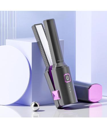 Rechargeable Mini Hair Straightener - Portable Flat Iron for All Hair Types Quick PTC Heating Anti-Scald Design Type C Interface - Compact & Stylish Gray - Buy Online on GoSupps.com