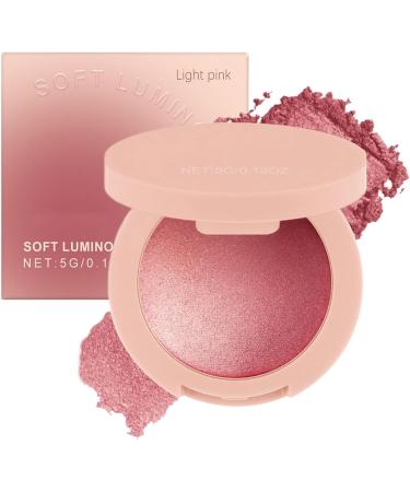 Renchey Powder Blush Powder Blush Facial Makeup Buildable & Long Lasting Beauty Product with Shine for Women All Skin Tones Light Pink - Buy Online on GoSupps.com