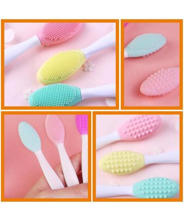 Healeved Lip Brush Tool 5pcs Exfoliating Lip Scrub Brush Double-Sided Silicone Lip Exfoliator Brush Lip Scrubber Brush for - Buy Online on GoSupps.com