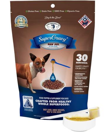 PawJus SuperGravy: Natural Dog Food Topper for Picky Eaters - Gluten & Grain Free - 30 Servings - Buy Online on GoSupps.com