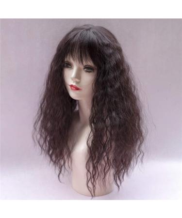 LXUE 22" Wavy Hair Topper with Bangs Add Volume Hair Extension Hair Pieces for Women with Thinning Hair Light Brown - Buy Online on GoSupps.com