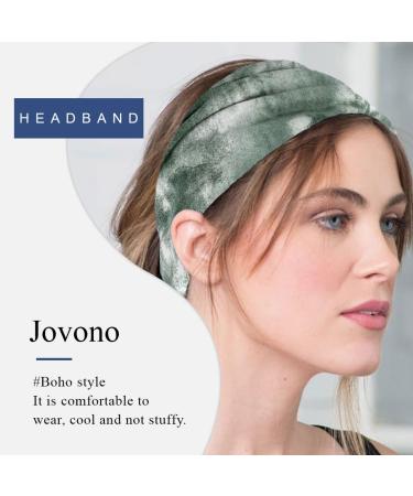 Jovono Boho Wide Bandeau Headbands Variety Pack for Women & Girls - Knotted Elastic Turban Stretch Headwraps for Yoga & Outdoor Activities - Buy Online on GoSupps.com