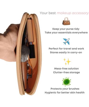 Periwinkle Travel Zipper Pouch: Silicone Makeup Brush Holder & Organizer for Brushes - Buy Online on GoSupps.com