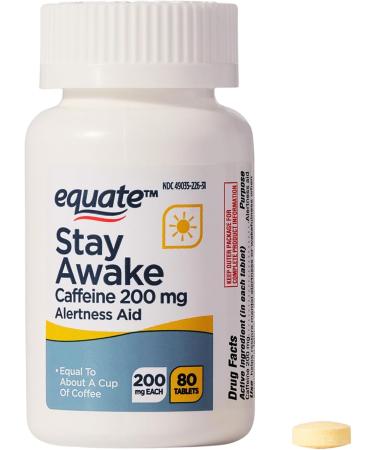 Equate 200mg Caffeine Tablets Boost Energy & Mental Clarity 80 Tablets | Performance Enhancer + Createandbundle Sticker International Shipping Available - Buy Online on GoSupps.com