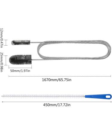 MCAORI 61inch Double Ended Nylon Pipe Cleaner Brush Drain Unblocker Tools with 17inch Sink Unblocker Brush for Plug Hole - Buy Online on GoSupps.com
