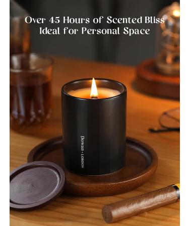 DOWAN 8oz Black Ceramic Jar Scented Candle - Rich Lavender Woods Wood Wick 45+ Hours - Non-Toxic Decor for Men's Cave & Bedroom - Buy Online on GoSupps.com