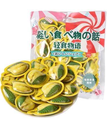 Durian Flavored Toffee Soft Candy Childhood Tastes Toffee Chinese Specialties Durian Flavored Fruit Candy New Year Candy Wedding Candy Small Gifts Snacks (14.1oz/400g(About 64 Toffee))