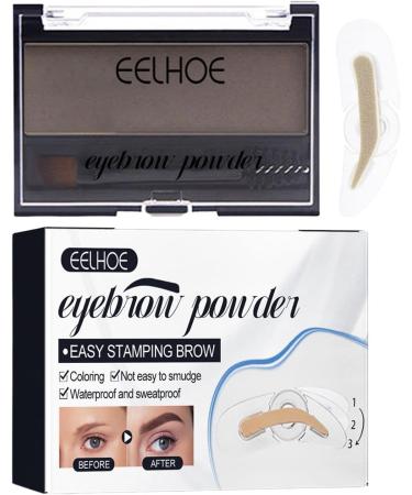 Eyebrow Makeup - Natural g Eyebrow Powder Kit | 3 Colors Eyebrow Painting Seal Trio Kit for Outdoor Music Festival Wedding and Home Guanglu Dark Brown - Buy Online on GoSupps.com