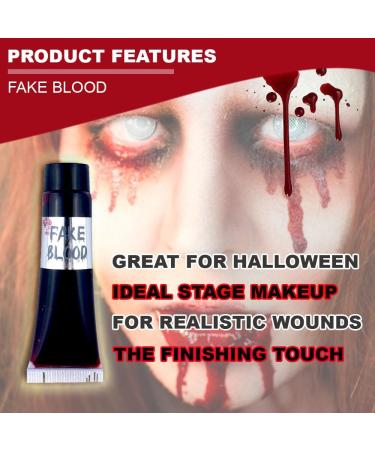 Navoys 16ml Tube of Fake Blood - Halloween Costume Liquid Red Blood FX Special Effects Vampire Zombie Clown Nurse and Mummy Costumes Ultra Realistic Makeup Faux Blood Fancy Dress - Buy Online on GoSupps.com