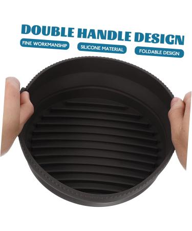Zerodeko 1 Set Baking Pans Roasting Pan Toaster Oven Pans Silicone Insert for Air Fryer Liner Plug-in Round Light Grey 21.5X21.5cm - Buy Online on GoSupps.com