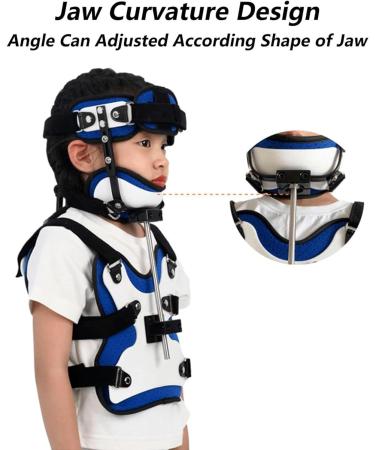 Children Adjustable Head Neck and Chest Fixed Brace Cervical Thoracic Lumbar Spine Orthosis Used for Fracture and Postoperative Recovery L Large - Buy Online on GoSupps.com
