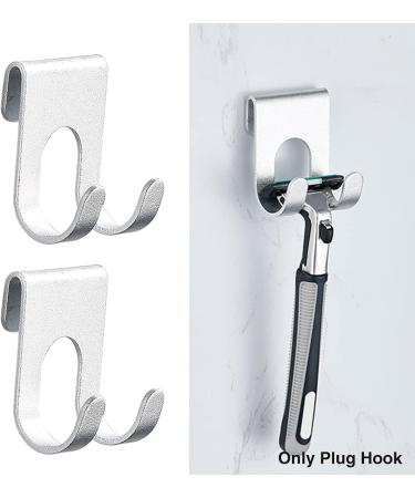 Sunerlory Silver Razor Holder Set - 4 Self-Adhesive Hooks for Bathroom Kitchen & Office | No Drilling Aluminum Shaver Holders - Buy Online on GoSupps.com