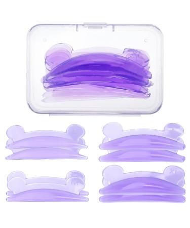 Zibeem Lash Lift Pads | 4 Pairs Silicone Bear Style Lash Curler Pad Reusable Soft Lash Lift Rods Silicone Lash Curler Pad in 4 Sizes for Different Length Eyelashes Lifting