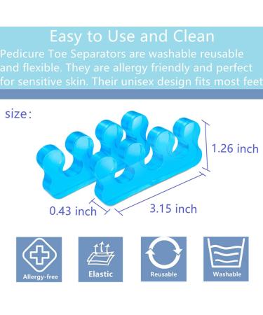 ZaxSota Toe Separator Pedicure Kit - Orthopedic Bunion Relief - 2 Pairs Blue - Buy Online on GoSupps.com