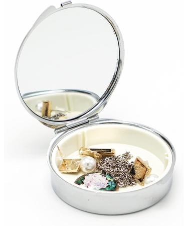 Portable Butterfly Pill Box - 3 & 2 Compartment Medicine Organizer | Travel-Friendly Vitamin Holder - 2pcs Jewelry Storage with Mirror - Buy Online on GoSupps.com