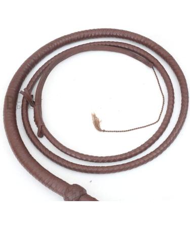 Indiana Jones Style 8 Foot & 10 Foot Dark Brown Leather Bullwhip 8 Strands Real Cowhide Leather Bull Whip 8 Feet - Buy Online on GoSupps.com