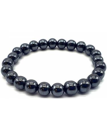 Hematite bracelet magnetic 8 mm beads