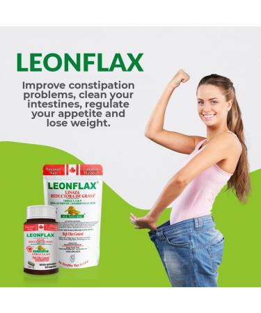 LEONFLAX 100% Authentic Canadian Flax Seed - 60 Capsules for Digestive Health - 60 Count Bottle - Buy Online on GoSupps.com