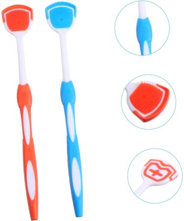 Gleavi Tongue Cleaning Brush Set - 2 Stainless Steel Scrubbers for Effective Oral Hygiene | 19.5x3x0.6cm - Buy Online on GoSupps.com
