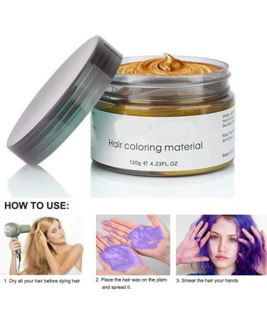 Temporary Hair Wax Color - Ochilima Gold Hair Styling Cream for Men & Women | 120g Washable Dye with Natural Ingredients - Buy Online on GoSupps.com