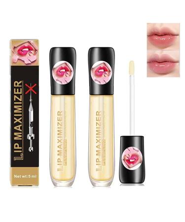2PCS Cozzo Lip Plumper Cozzo Vitamin E Lip Plumping Serum Baume l vres 2 en 1 Gloss Repulpant Levres Gloss pour L vres Pulpeuses S rum Naturel Pour Les L vres et le Soin des L vres Lip Enhancer