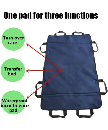 Turning Moving Bedridden Bed Slide Sheet Incontinence Pads Reusable Positioning Bed Pads Transfer Blanket with Reinforced Handles for Elderly Disabled Patient 120cm 72cm - Buy Online on GoSupps.com