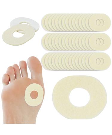 25 Pcs Corn Pads for Feet  Oval Callus Cushions Self-Stick Corn Callus Pads Soft Foot Callus Cushion  Callous Protectors for Pain Relief Foot Care (Beige) 25PCS Beige