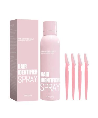 Face Hair Identifier Spray Includes 4 Scraper | Hair Identifier Spray for Face Shaving | Face Hair Identifier Spray for Dermaplaning | Skin Dermaplaning Spray for Face No standard +