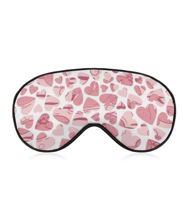 Happy Valentine's Day Sleep Mask Blackout Eye Mask for Sleeping with Elastic Strip