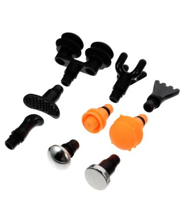 Beavorty 5 sets 9 pieces Massage Head with fascia interchangeable head hand massage devices blacki the black fascia massage head Accessories for body massage devices dashboard adapter
