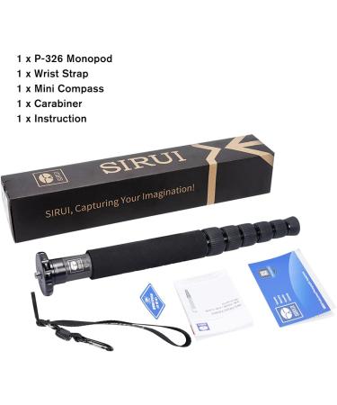 SIRUI P-326 6-Section Carbon Fiber Monopod - Lightweight, Durable, and Stable - Buy Online on GoSupps.com
