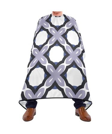 Waterproof Barber Cape -Purple Vintage Pattern 2 Cheetah Haircut Bib for Men Unisex Hair Cutting Cape(8rp1a)