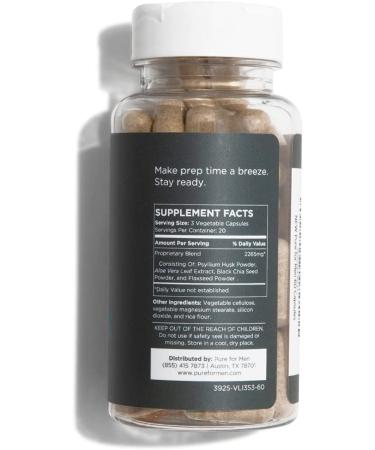 Pure for Men Stay Ready Fiber Supplement - 60 Capsules | Digestive Health & Wellness - Buy Online on GoSupps.com
