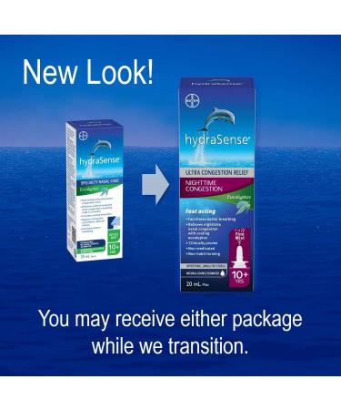 HydraSense Eucalyptus Nasal Spray Specialty Nasal Care With Refreshing Eucalyptus and Mint 20 mL - Buy Online on GoSupps.com