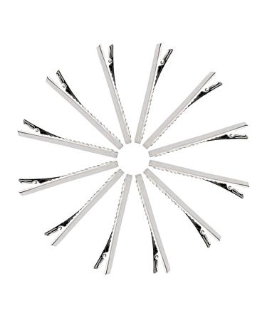 60 Pcs Alligator Curl Clips - 3 Inch Single Prong Hair Clips for Styling & Coloring - Silver - Pack of 60 - Buy Online on GoSupps.com