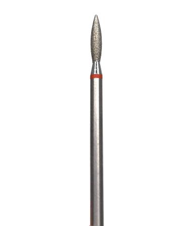 NashlyNails E-File Nail Drill bit for Manicure and Pedicure, Russian Electric File bits, Diamond, Flame (Drop) with a Rounded tip 023, Soft grit, Non Painful Efile 1 Count (Pack of 1)