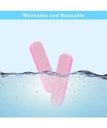 ANRUI Mini Nail File and Buffer Set - 20 PCS Professional 100/180 Grit Double Sided Nail Files, Washable Nail Buffer Block for Gel and Acrylic Nails - Pink | Ideal for Home and Salon Use - Buy Online on GoSupps.com