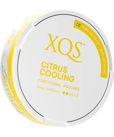 XQS Citrus Cooling Pouches 100mg/g Caffeine. The perfect alternative to Tobacco and Nicotine Pouches for a healthy lifestyle - Unique taste experience where fresh cold lemon is the main ingredient. - Buy Online on GoSupps.com