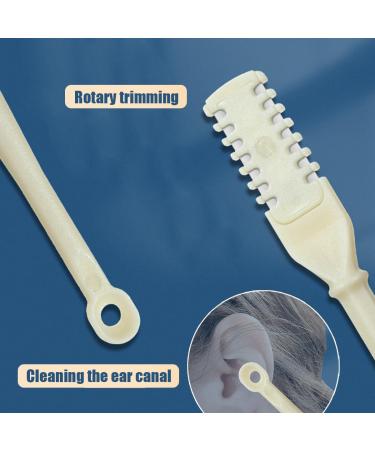 KratOz 2-in-1 Nose Hair Trimmer & Ear Picker - Portable Manual Hair Removal Tool for Men & Women - Double Sided Nasal Hair Cutter (Black - Buy Online on GoSupps.com