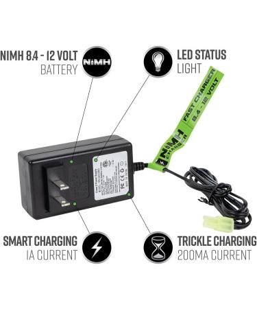 Valken Airsoft Charger - Fast 1A Smart NiMH 8.4V-12V - USA - Buy Online on GoSupps.com