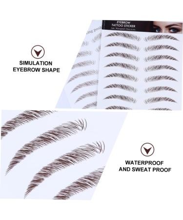 Beavorty 8 Pcs Eyebrow Stickers False Eyebrows Sticker Hair Artificial Eyebrow 4d Make up Transfer Stickers - Buy Online on GoSupps.com