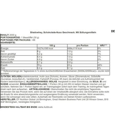 Dorian Yates ShadoWhey Concentrate Chocolate Hazelnut 2000g - Buy Online on GoSupps.com