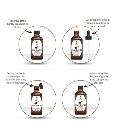 Buy SVA Black Seed Oil 4 Fl Oz - 100% Natural Cold Pressed Carrier Oil for Skin Hair & Body Care - Ideal for Massage & Facial Use - Buy Online on GoSupps.com