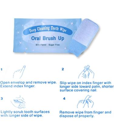 Teeth Cleaning Wipes - Whitening & Hygiene Care Tool - 50pcs Finger Toothbrushes for Easy Oral Care - Buy Online on GoSupps.com