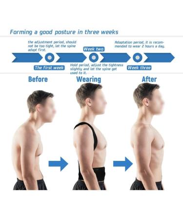 Adjustable Posture Corrector Back Support Shoulder Back Brace Posture Correction Spine Postural Fixer Tape (Color : Black Size : M Code) Feito na China Full moon lofty ambition - Buy Online on GoSupps.com