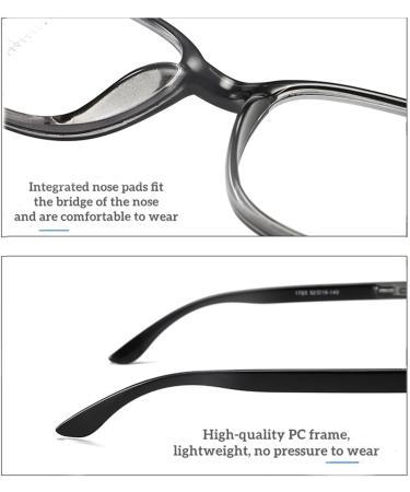 Buy Zukky Blue-Light Progressive Multifocal Reading Glasses for Women - Stylish Square Large Lens Readers in Black & Red (Size: 4x) - Buy Online on GoSupps.com