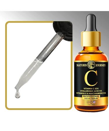 Natures Journey Vitamin C Serum with Hyaluronic Acid - Dark Spot Corrector & Anti-Aging Formula (1 oz) - Buy Online on GoSupps.com