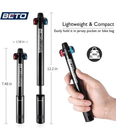 Mini Bike Pump with CO2 Inflator - Dual Mode Hand Pump - Portable Tire Pump for Presta/Schrader Valves (Style A) - Buy Online on GoSupps.com